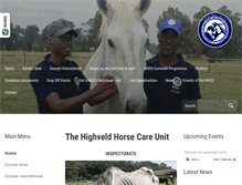 Tablet Screenshot of horsecare.org.za